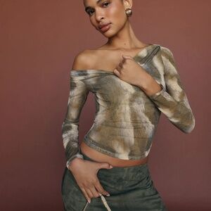 Reformation Elio Knit Top Pinto - Size S